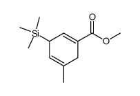 methyl 5-methyl-3-trimethylsilylcyclohexa-1,4-dienecarboxylate Structure