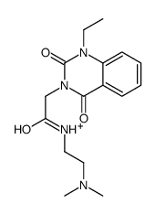 2-[[2-(1-ethyl-2,4-dioxoquinazolin-3-yl)acetyl]amino]ethyl-dimethylazanium Structure