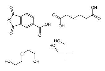 2,2-dimethylpropane-1,3-diol,1,3-dioxo-2-benzofuran-5-carboxylic acid,hexanedioic acid,2-(2-hydroxyethoxy)ethanol结构式