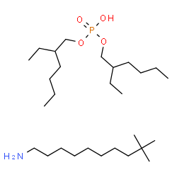 bis(2-ethylhexyl) hydrogen phosphate, compound with tert-dodecylamine (1:1) Structure