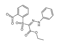 ethyl 2-((2-nitrophenyl)sulfonyl)-2-(2-phenylhydrazono)acetate Structure