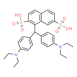 1-[bis[4-(diethylamino)phenyl]methyl]naphthalene-2,7-disulphonic acid结构式