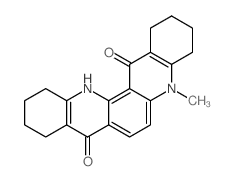 5-methyl-2,3,4,9,10,11,12,13-octahydro-1H-quinolino[2,3-a]acridine-8,14-dione Structure