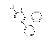 1-methyl-3-[(phenyl)-(phenylimino)methyl]thiourea Structure