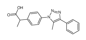 2-[4-(5-methyl-4-phenyltriazol-1-yl)phenyl]propanoic acid Structure