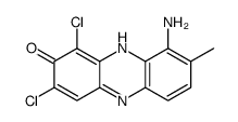 9-amino-1,3-dichloro-8-methylphenazin-2-ol结构式