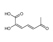 (2Z,4E)-2-hydroxy-6-oxohepta-2,4-dienoic acid Structure