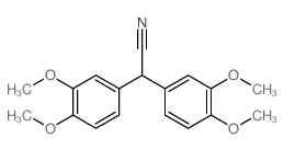 2,2-bis(3,4-dimethoxyphenyl)acetonitrile Structure