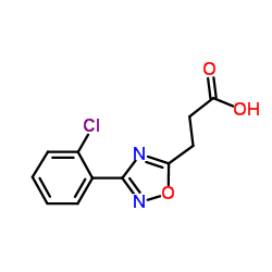 3-[3-(2-Chlorophenyl)-1,2,4-oxadiazol-5-yl]propanoic acid结构式