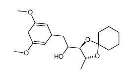 (2R*,3R*)-α-[(3,5-dimethoxy-2,5-cyclohexadien-1-yl)-methyl]-3-methyl-1,4-dioxaspiro[4.5]decane-2-methanol结构式