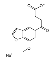 7-Methoxy-γ-oxo-5-benzofuranbutyric acid sodium salt Structure