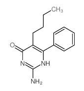 2-amino-5-butyl-6-phenyl-1H-pyrimidin-4-one Structure