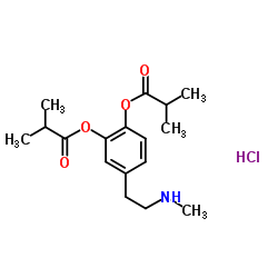 4-[2-(methylamino)ethyl]-1,2-phenylene isobutyrate hydrochloride structure