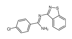 N'-(1,2-benzothiazol-3-yl)-4-chlorobenzenecarboximidamide结构式