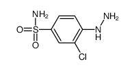 3-chloro-4-hydrazinylbenzenesulfonamide结构式