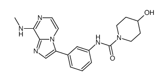 4-hydroxy-piperidine-1-carboxylic acid [3-(8-methylamino-imidazo[1,2-a]pyrazin-3-yl)-phenyl]-amide结构式