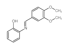 2-[(3,4-dimethoxyphenyl)methylideneamino]phenol structure