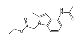 (4-acetylamino-2-methyl-1H-indol-1-yl)-acetic acid ethyl ester结构式