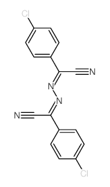 2-(4-chlorophenyl)-2-[[(4-chlorophenyl)-cyano-methylidene]hydrazinylidene]acetonitrile structure