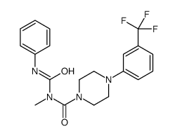 N-methyl-N-(phenylcarbamoyl)-4-[3-(trifluoromethyl)phenyl]piperazine-1-carboxamide结构式