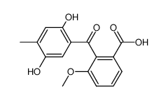 2-(2,5-dihydroxy-4-methyl-benzoyl)-3-methoxy-benzoic acid结构式
