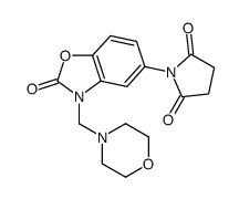 1-(2,3-Dihydro-3-(4-morpholinylmethyl)-2-oxo-5-benzoxazolyl)-2,5-pyrro lidinedione结构式