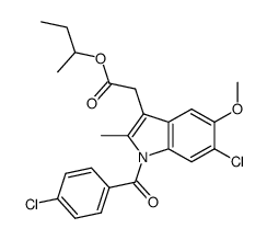 sec-butyl [6-chloro-1-(4-chlorobenzoyl)-5-methoxy-2-methyl-1H-indol-3 -yl]acetate Structure