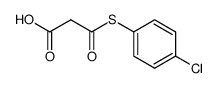 3-oxo-3-(4-chlorophenylthio)propanoic acid结构式