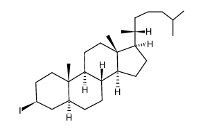 5α-cholestan-3β-yl iodide结构式