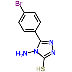 4-Amino-5-(4-bromophenyl)-2,4-dihydro-3H-1,2,4-triazole-3-thione structure