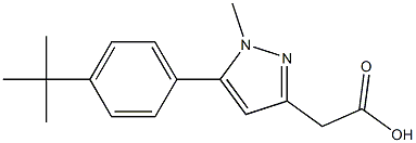 2-(5-(4-tert-butylphenyl)-1-methyl-1H-pyrazol-3-yl)acetic acid结构式