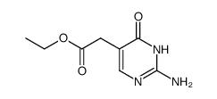 Ethyl 2-(2-Amino-4-oxo-3,4-dihydro-5-pyrimidinyl) Acetate结构式