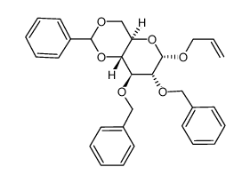 allyl 2,3-di-O-benzyl-4,6-O-benzylidene-α-D-glucopyranoside Structure