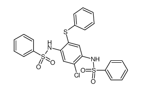 N,N'-(2-chloro-5-phenylsulfanyl-p-phenylene)-bis-benzenesulfonamide结构式