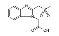 1H-Benzimidazole-1-acetic acid, 2-[(methylsulfonyl)methyl] Structure