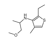 2-ethyl-N-(1-methoxypropan-2-yl)-4-methylthiophen-3-amine结构式