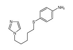 4-(5-imidazol-1-ylpentylsulfanyl)aniline结构式