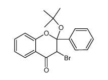 3-bromo-2-t-butyloxyflavan-4-one结构式