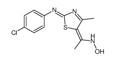 N-[1-[2-(4-chlorophenyl)imino-4-methyl-1,3-thiazol-5-ylidene]ethyl]hydroxylamine结构式