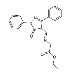 N-<(4,5-dihydro-3-phenyl-5-oxo-1-phenyl-1H-pyrazol-4-yl)methylene>glycine ethyl ester Structure