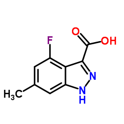 4-Fluoro-6-methyl-1H-indazole-3-carboxylic acid structure