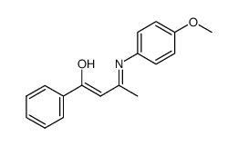 (Z)-3-(4-methoxyaniline)-1-phenyl-2-buten-1-one结构式