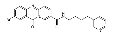 2-Bromo-N-[4-(pyridin-3-yl)butyl]-11-oxo-11H-pyrido[2,1-b]quinazoline-8-carboxamide结构式