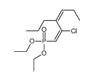 4-(1-chloro-2-diethoxyphosphorylethenyl)hept-3-ene Structure