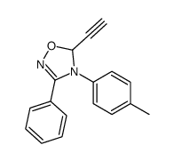 5-ethynyl-4-(4-methylphenyl)-3-phenyl-5H-1,2,4-oxadiazole结构式