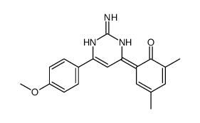 6-[2-amino-4-(4-methoxyphenyl)-1H-pyrimidin-6-ylidene]-2,4-dimethylcyclohexa-2,4-dien-1-one Structure