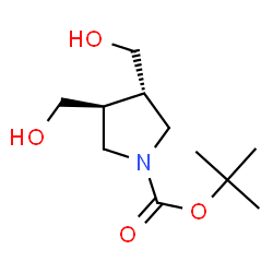 trans-tert-Butyl 3,4-bis(hydroxymethyl)pyrrolidine-1-carboxylate Structure