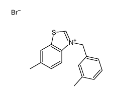 6-methyl-3-[(3-methylphenyl)methyl]-1,3-benzothiazol-3-ium,bromide Structure