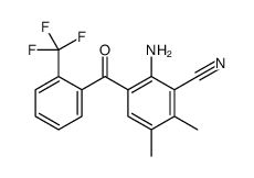 2-amino-5,6-dimethyl-3-[2-(trifluoromethyl)benzoyl]benzonitrile Structure