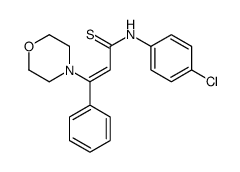 N-(4-chlorophenyl)-3-morpholin-4-yl-3-phenylprop-2-enethioamide Structure